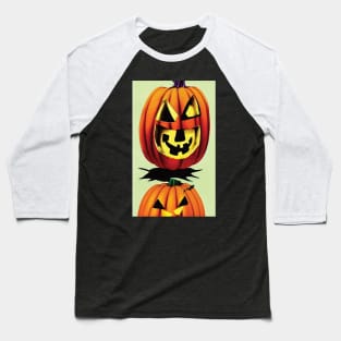 Halloween Scary Evil Pumpkin Funny Pumpkin Head Baseball T-Shirt